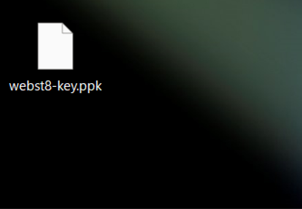 「.ppk」形式の秘密鍵ファイル