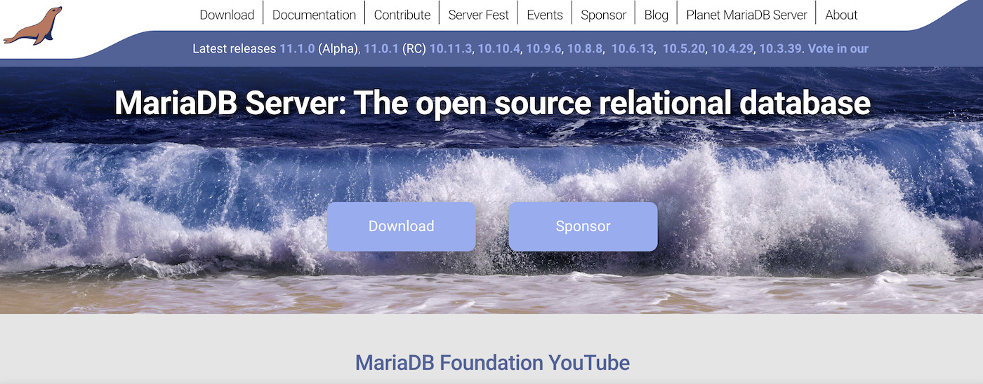 Maria DB ホームページ