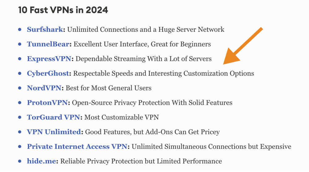 10 Fast VPNs in 2024