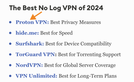 The Best No Log VPN of 2024